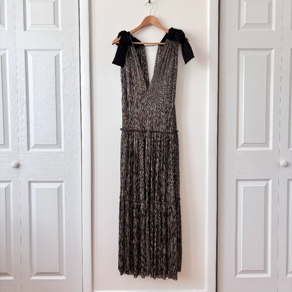 Sabina Musayev Ray Metallic Maxi Dress in Gold - Picture 3 of 9